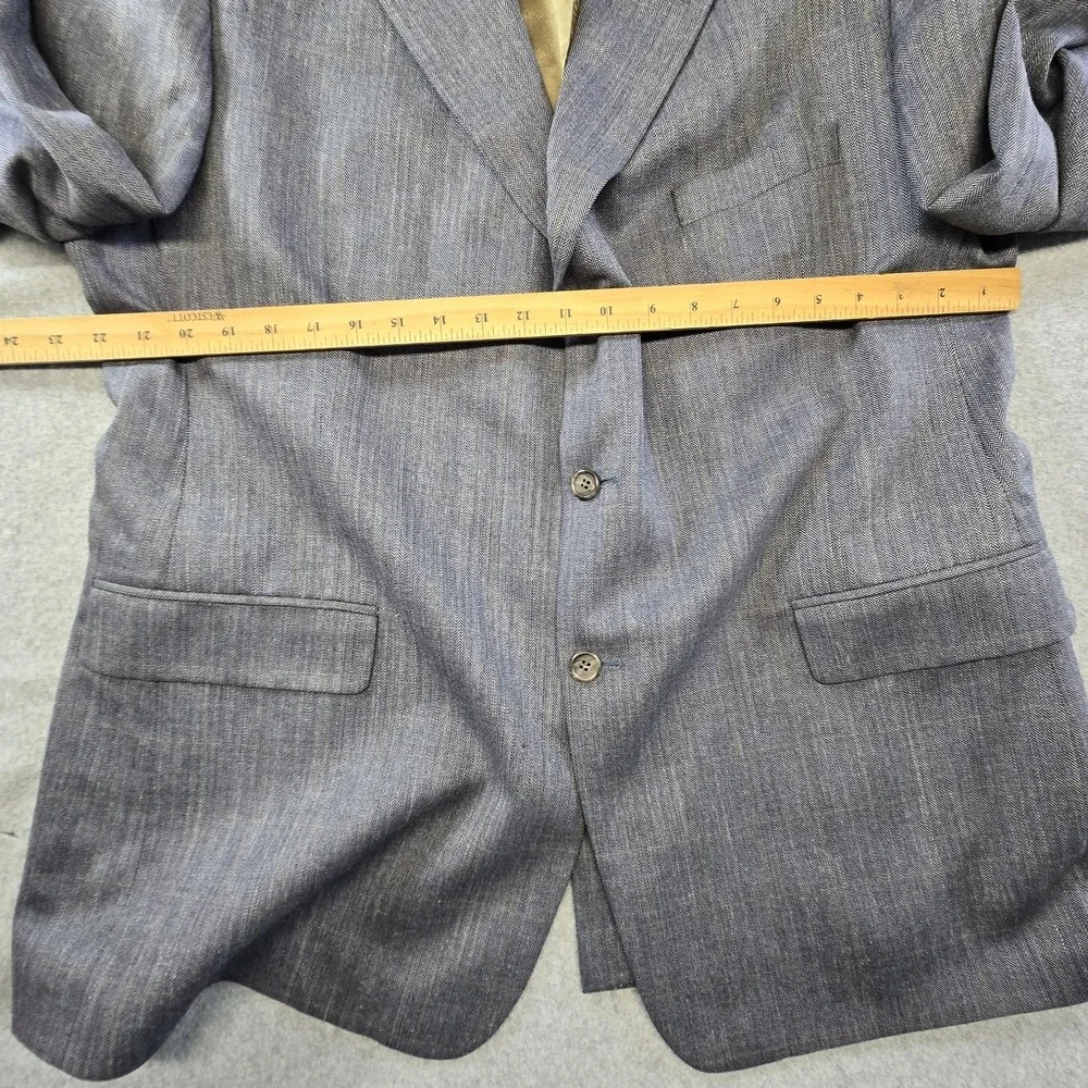 Brooks Brothers Suit Jacket Mens 44 Gray Herringbone Tweed 3 Button USA
